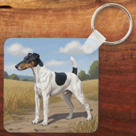 Glatthaar-Foxterrier Schlüsselanhänger