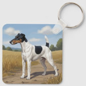 Glatthaar-Foxterrier Schlüsselanhänger (Rückseite)