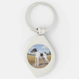 Glatthaar-Foxterrier Schlüsselanhänger