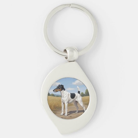Glatthaar-Foxterrier Schlüsselanhänger (Vorderseite)