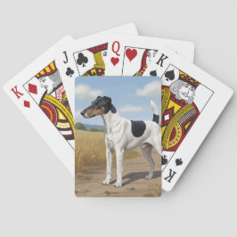 Glatthaar-Foxterrier Spielkarten