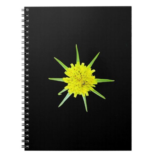 Glattleder-Goats-Bart Wild Blume Spiral Notebook Notizblock (Vorderseite)