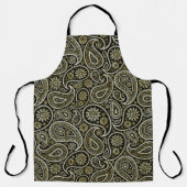 Glattleder-Muster aus Gold und Schwarz Schürze (Vorderseite)