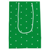 Glattleder-Polka-Punktgeschenk Mittlere Geschenktüte (Rückseite)
