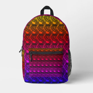Glattleder-Rucksack Bedruckter Rucksack