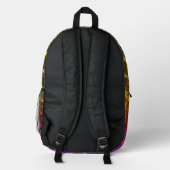 Glattleder-Rucksack Bedruckter Rucksack (Rückseite)