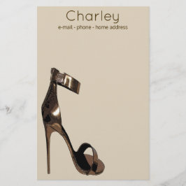 Glattlederstiletto-Streppschuhe - personalisiert Briefpapier