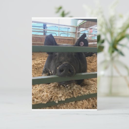 Glattleere auf der Innenseite Dankeskarte (Stehend Vorderseite)