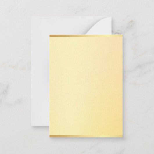 Glattlehre Mit Monogramm Einfach Mitteilungskarte (Rückseite)