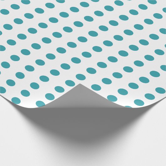 Glattmuster aus grün und weiß Polka Geschenkpapier (Ecke)