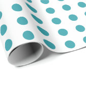 Glattmuster aus grün und weiß Polka Geschenkpapier (Rolleneckpunkt)