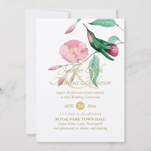 Glattrosa Hummingbird Blume (Vorderseite)