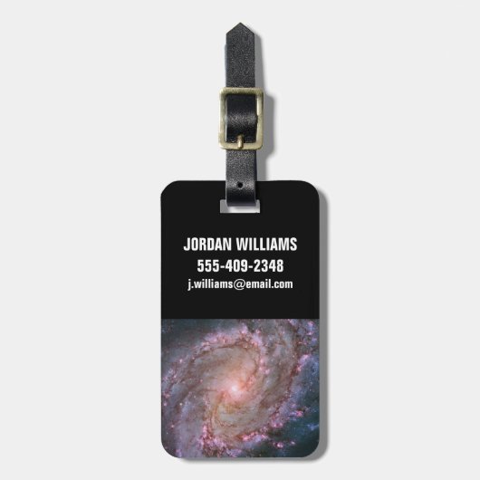 Glattspirale Galaxy Messier 83. Gepäckanhänger (Vorderseite vertikal)