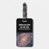 Glattspirale Galaxy Messier 83. Gepäckanhänger (Rückseite vertikal)