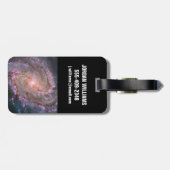 Glattspirale Galaxy Messier 83. Gepäckanhänger (Rückseite horizontal)