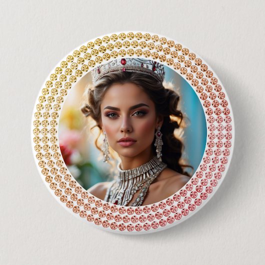 Glatzen Traum-Wettbewerb-Button-Foto-Pin Button (Vorderseite)