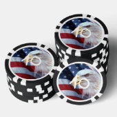 Glatzenkopf Amerikanische Unabhängigkeitstag Pokerchips (Stapel)