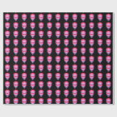 Glatzenrosa Alien Geschenkpapier (Flach)