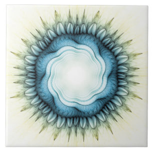 Glatzglänzende Blumendekoration Fliese