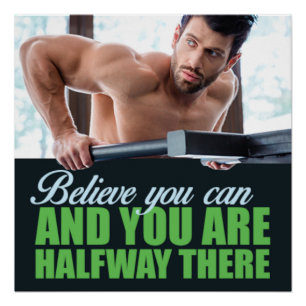 Glaub an dich Motivationsposter Poster