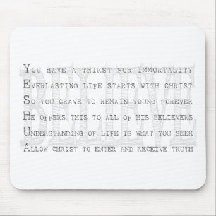 Glaub Yeshua. Christlich Mousepad