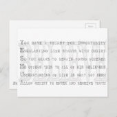 Glaub Yeshua. Christlich Postkarte (Vorne/Hinten)