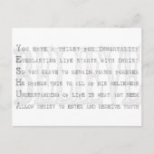 Glaub Yeshua. Christlich Postkarte (Vorderseite)