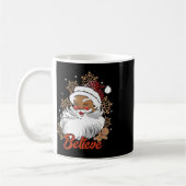 Glaube Afro Santa African American Christmas Blac Kaffeetasse (Links)