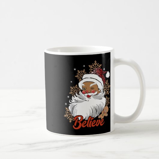 Glaube Afro Santa African American Christmas Blac Kaffeetasse (Rechts)