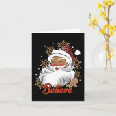 Glaube Afro Santa African American Christmas Blac Karte (Gelbe Blume)