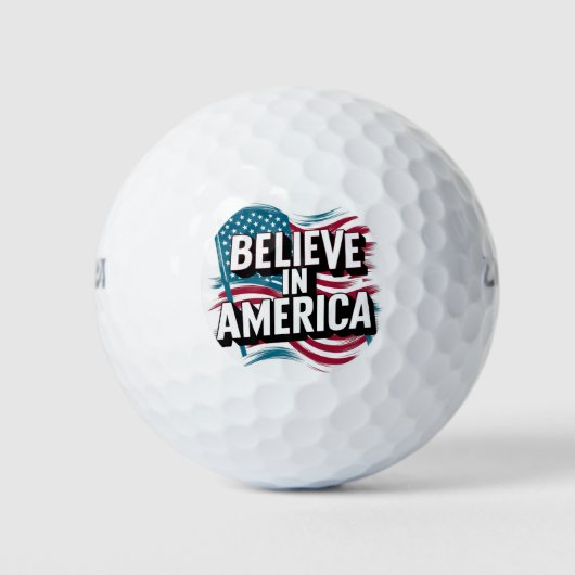"Glaube an Amerika Patriotic Golf Ball" Golfball (Vorderseite)
