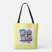 "Glaube an Amerika Patriotic Tote Bag" Tasche (Rückseite)
