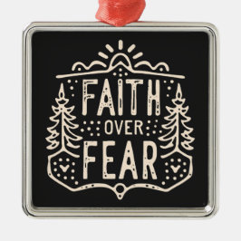 Glaube an Angst Christliche rustikale Retroästhesi Ornament Aus Metall