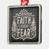 Glaube an Angst Christliche rustikale Retroästhesi Ornament Aus Metall (Links)