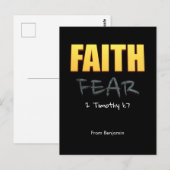 Glaube an Angst christliches Bibelverse Postkarte (Vorne/Hinten)