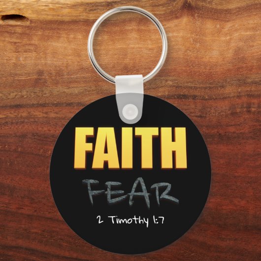Glaube an Angst christliches Bibelverse Schlüsselanhänger (Vorderseite)