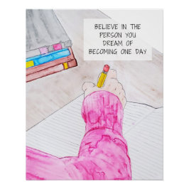 Glaube an Aquarellkunst Poster