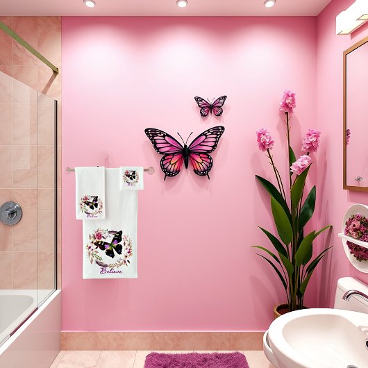 Glaube an Blumenkranz Badhandtuch Set