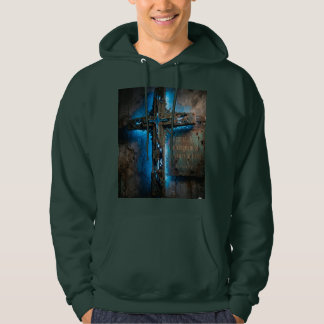 Glaube an Christus allein – Metallisches Kreuz Hoo Hoodie