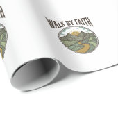 Glaube an Christus Bergpfad Vektor Geschenkpapier (Rolleneckpunkt)