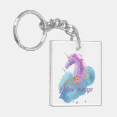 Glaube an das magische Blumenorn Schlüsselanhänger (Vorderseite links)