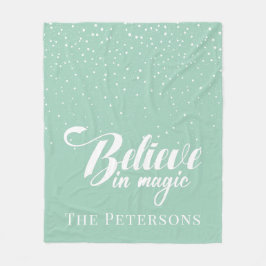 Glaube an das magische Minzgrün Fleece Blanket