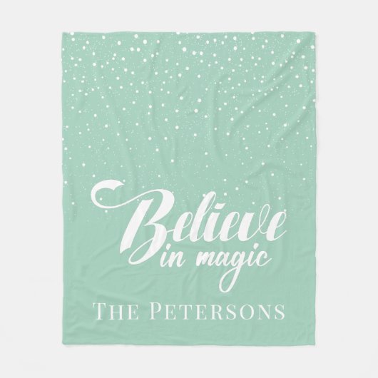 Glaube an das magische Minzgrün Fleece Blanket (Vorderseite)