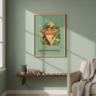 Glaube an das Magische Schmetterlingposter Poster