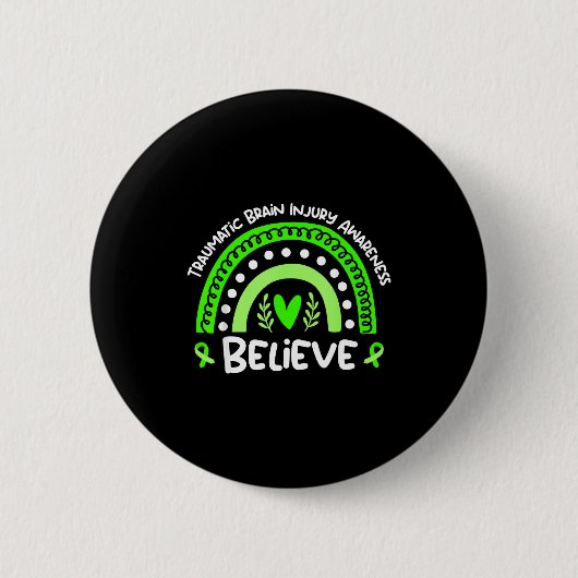 Glaube an das Monat der Schädel-Hirn-Traumata-Aufk Button (Vorderseite)