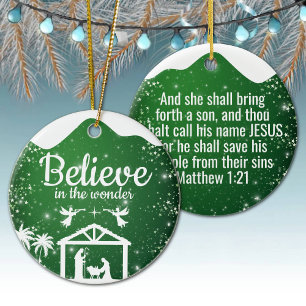 Glaube an das Wunder Manger Göttliche Passage ⛪️ � Keramik Ornament
