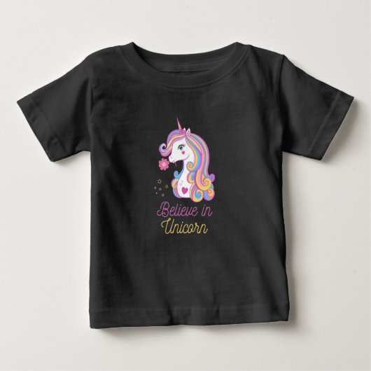Glaube an das Zauber-Einhorn Baby T-shirt (Vorderseite)