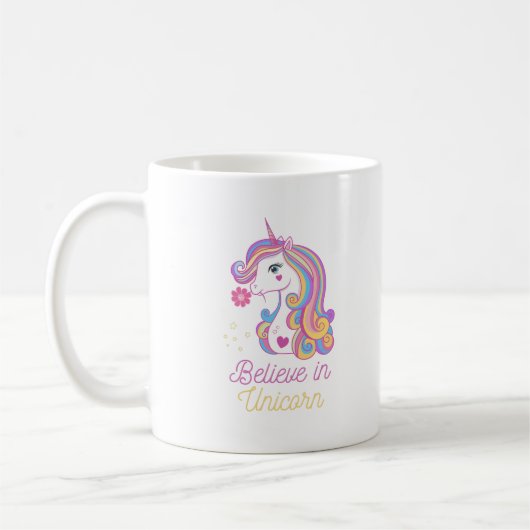 Glaube an das Zauber-Einhorn Kaffeetasse (Links)