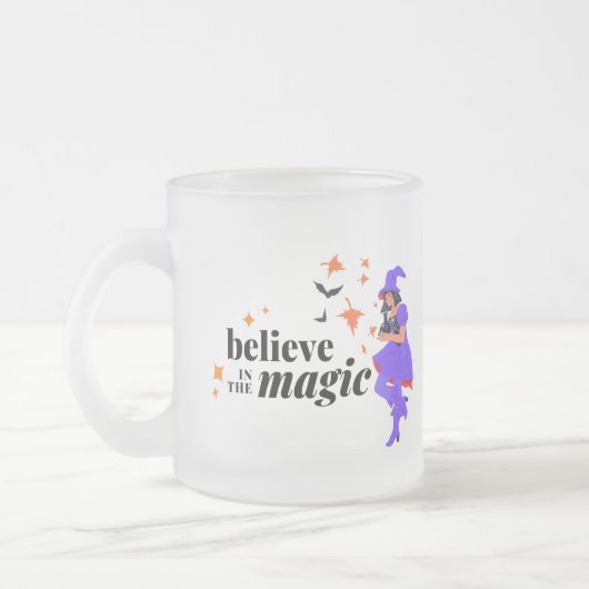 Glaube an das ZauberhexenHalloween Mattglastasse (Links)