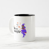 Glaube an das ZauberhexenHalloween Zweifarbige Tasse (Vorderseite Links)